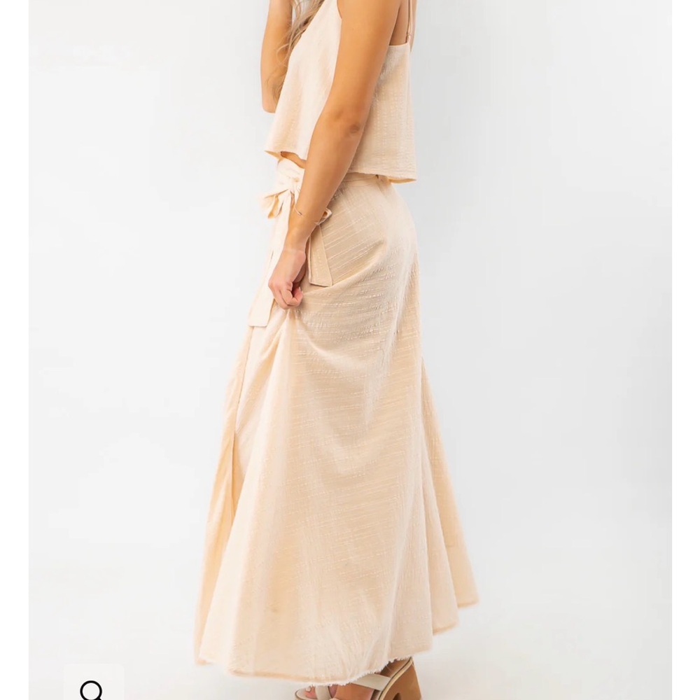 Z Supply Light Peach Maxi Skirt and matching sabel tank